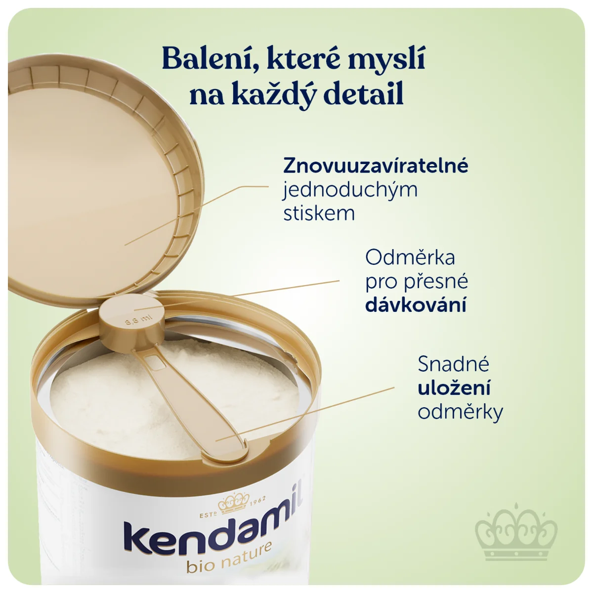 Kendamil BIO Nature 2 HMO+ (800 g) 1×800 g, detská výživa