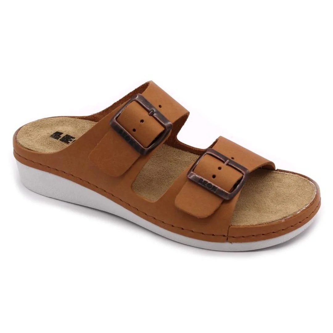 Leon 5012 Dámska zdravotná celokožená obuv s prackou 37 - 24cm, hnedá, 3,5 cm