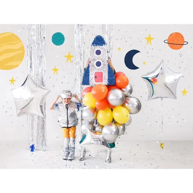 Saténové balóny strieborné 30cm 50ks