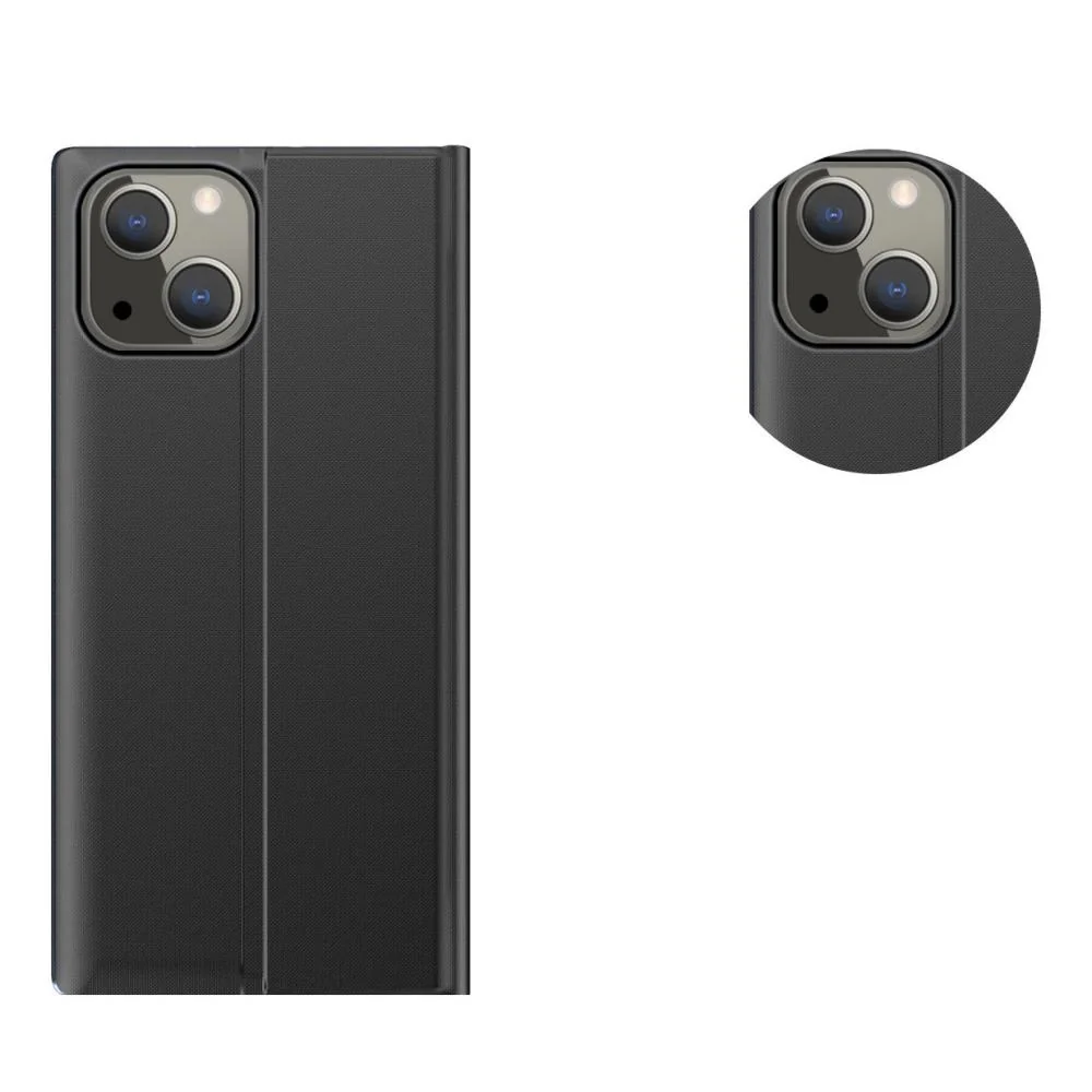 Knižkové otváracie puzdro pre iPhone 13 Mini - čierna