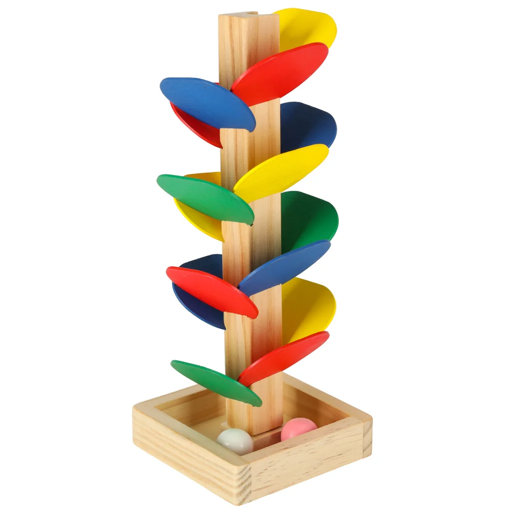 Montessori drevená hračka strom s guličkami