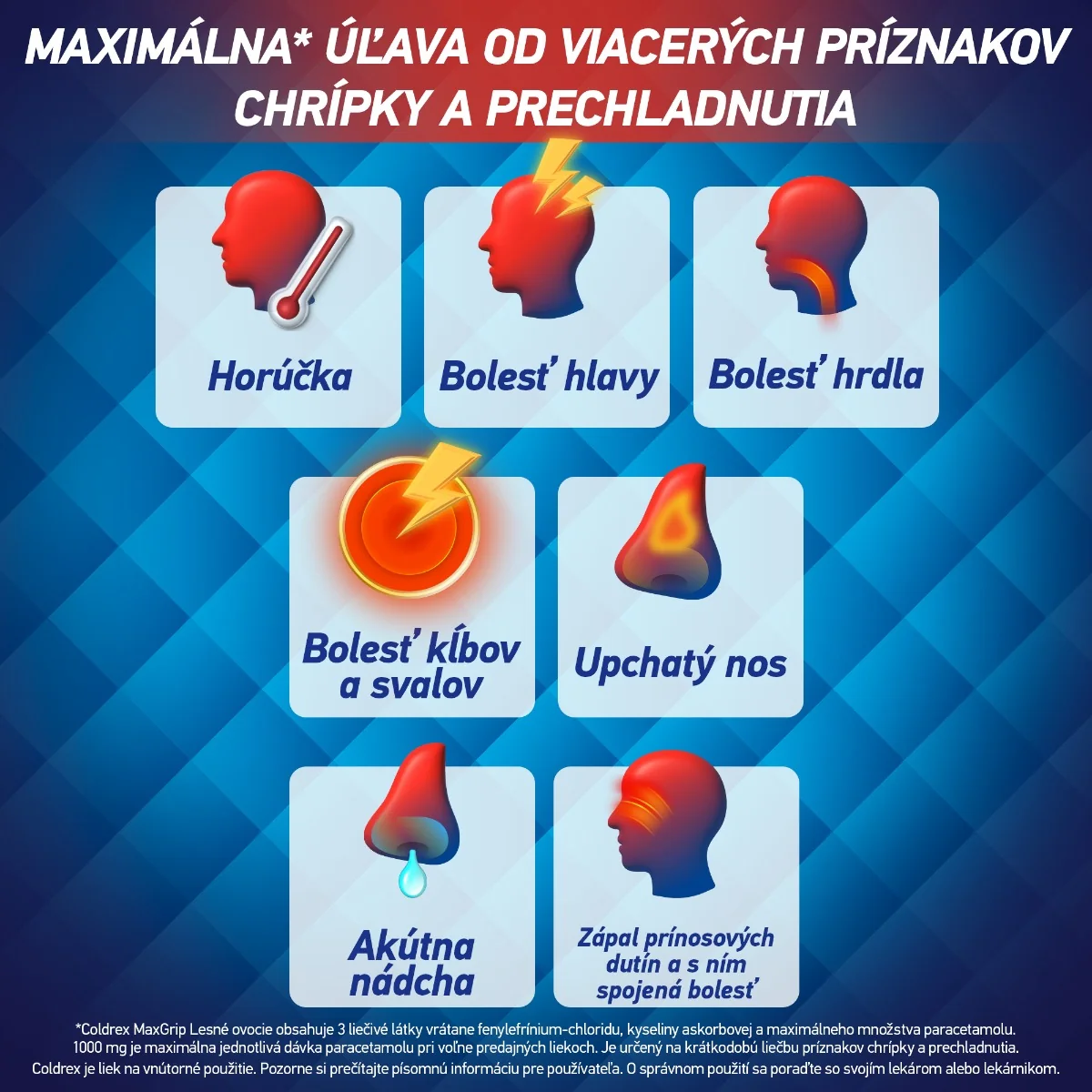 COLDREX MaxGrip Lesné ovocie 10ks 1x10 ks, liek vo forme prášku