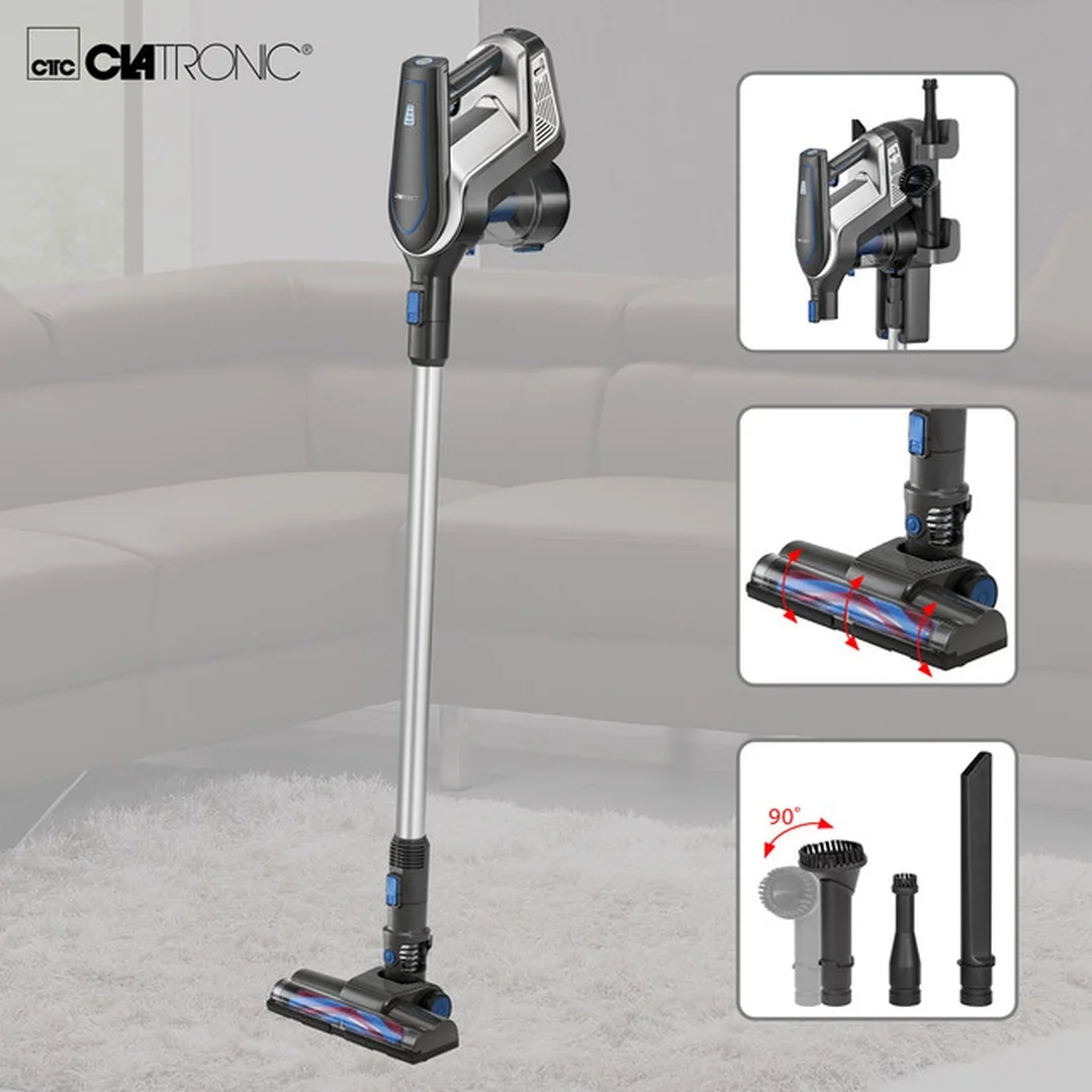 Clatronic BS 1312 A bezdrôtový 2 v 1 ručný a tyčový vysávač antracitový