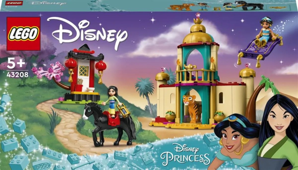 LEGO® I Disney Princess 43208 Dobrodružstvá™ Jasmíny a Mulu 1×1 ks, lego stavebnica