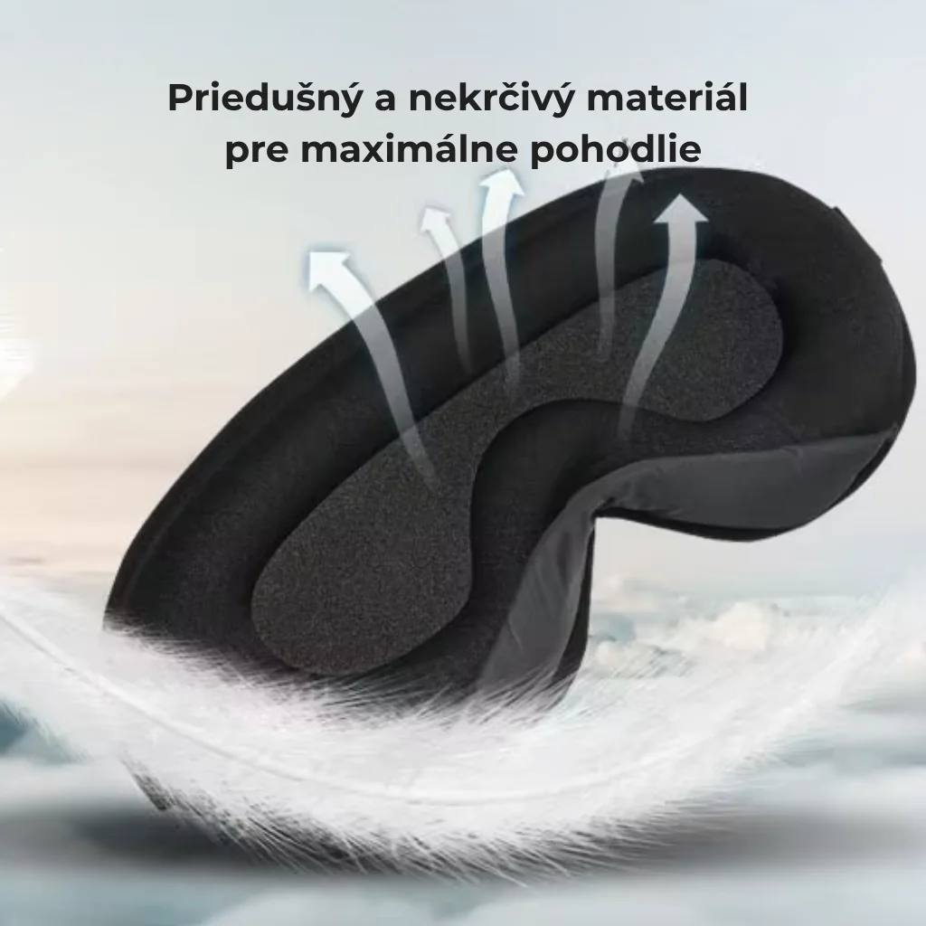 3D maska na spanie – úplná tma a maximálne pohodlie
