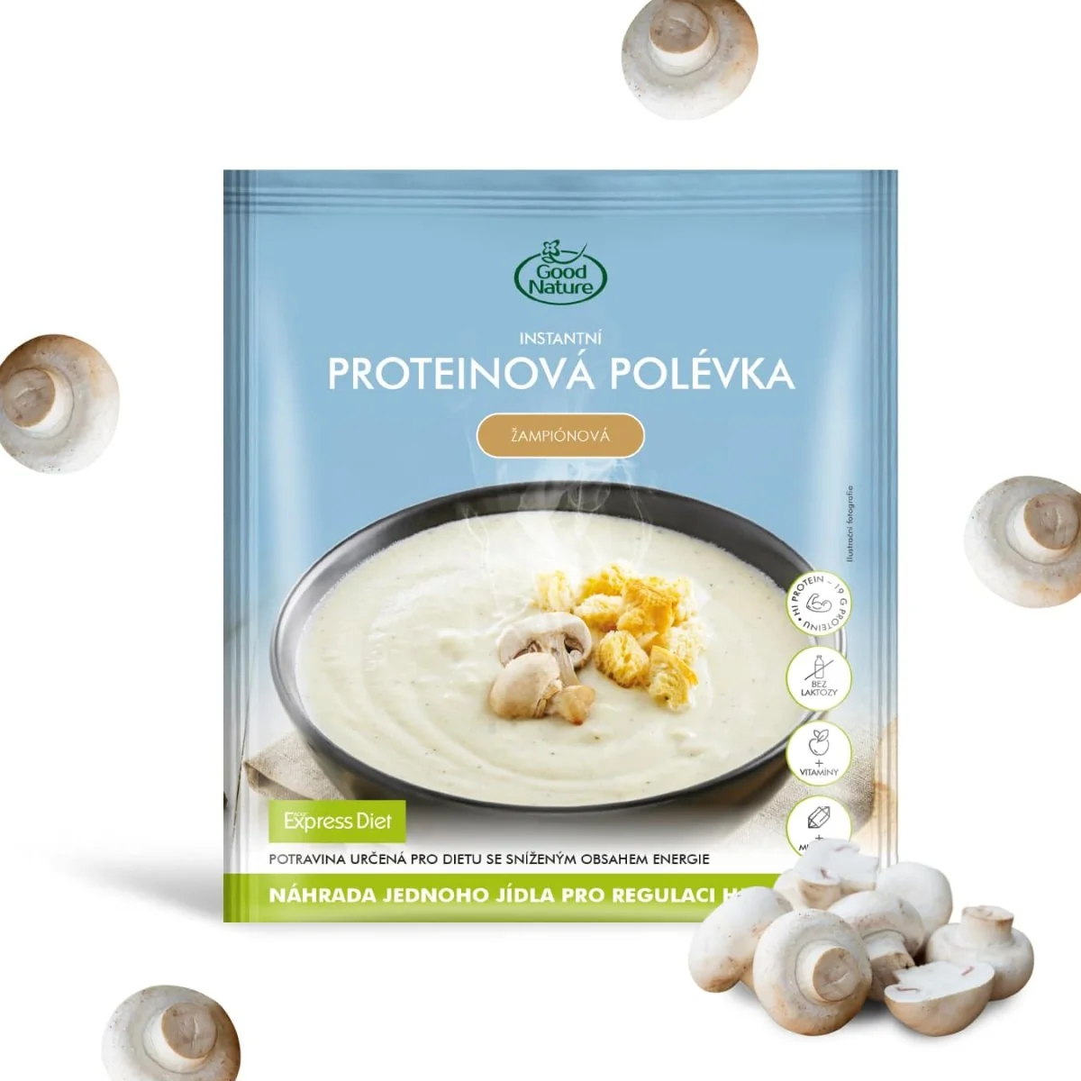 Proteínová šampiónová polievka Express Diet, 55 g