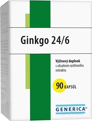 GENERICA Ginkgo 24/6 1×90 cps, výživový doplnok