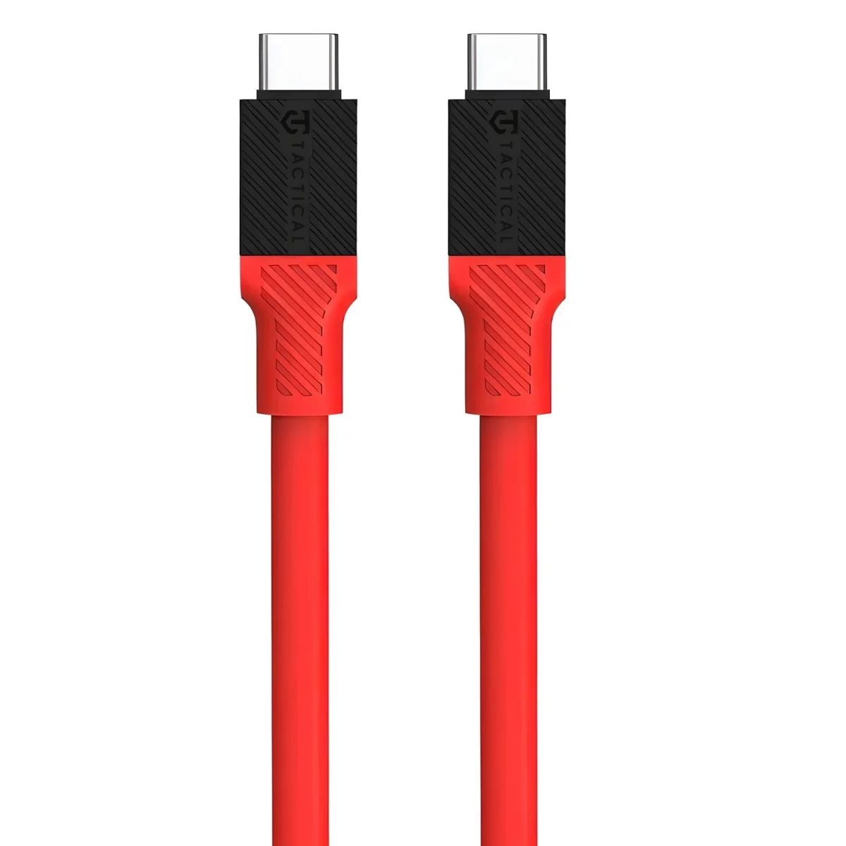 Kábel USB-C/USB-C - 1m - Červená 6mm zamatového dotyku