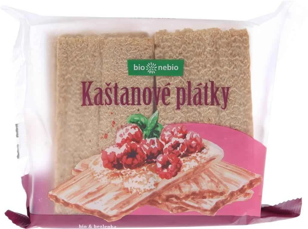 Bionebio Chrumkavé Plátky S Gaštanmi 100g 1×100 g, gaštanové plátky
