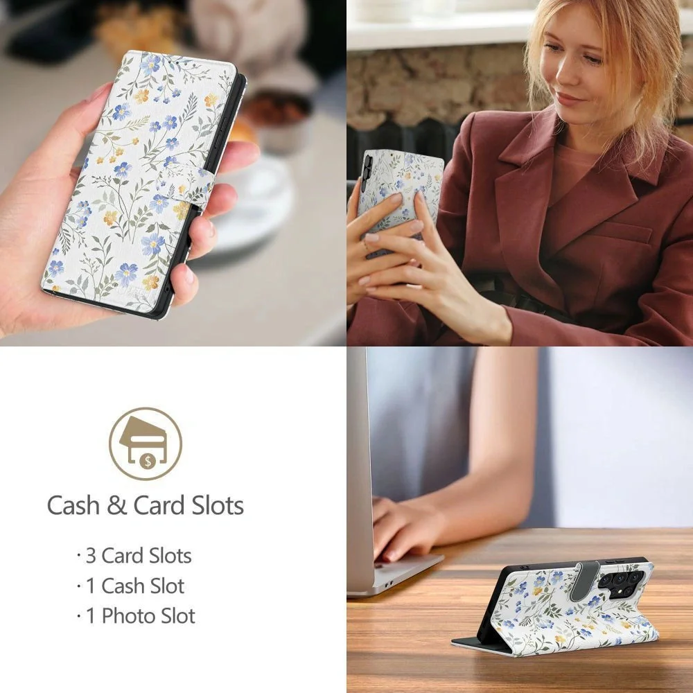 Tech-Protect Wallet knižkové puzdro na Samsung Galaxy A26 5G / A17 4G / 5G, spring flowers / 5G, spring flowers
