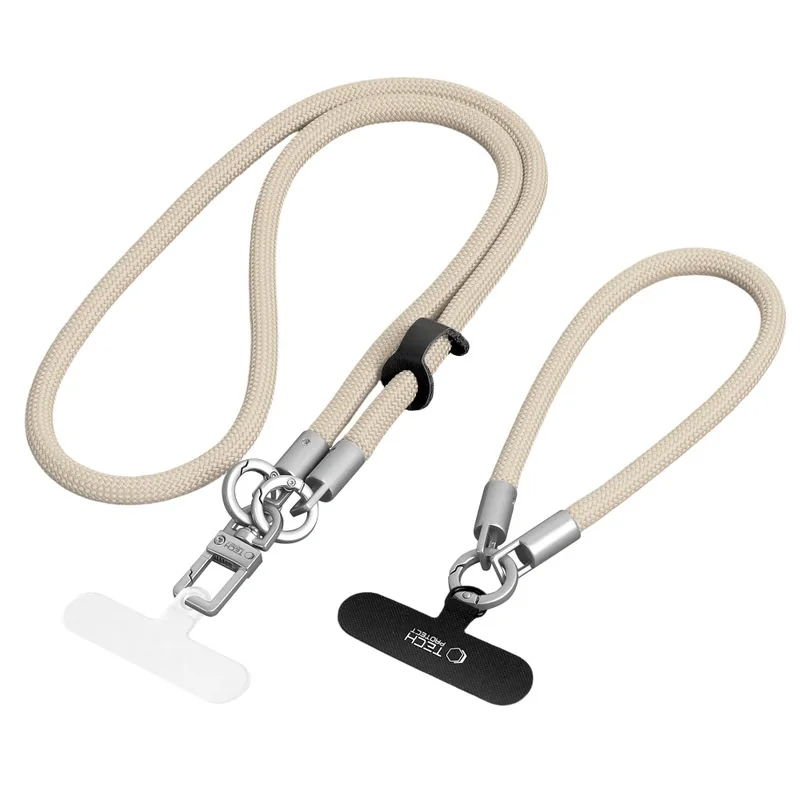 Tech-Protect C10S Crossbody Strap šnúrka na mobil, béžová