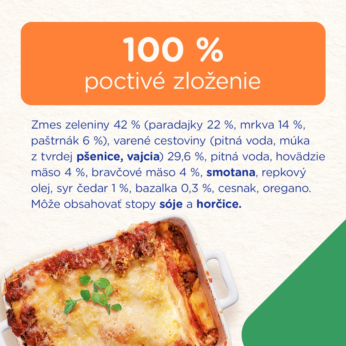 Sunar príkrm lasagne s hovädzím mäsom 6m+ 120 g