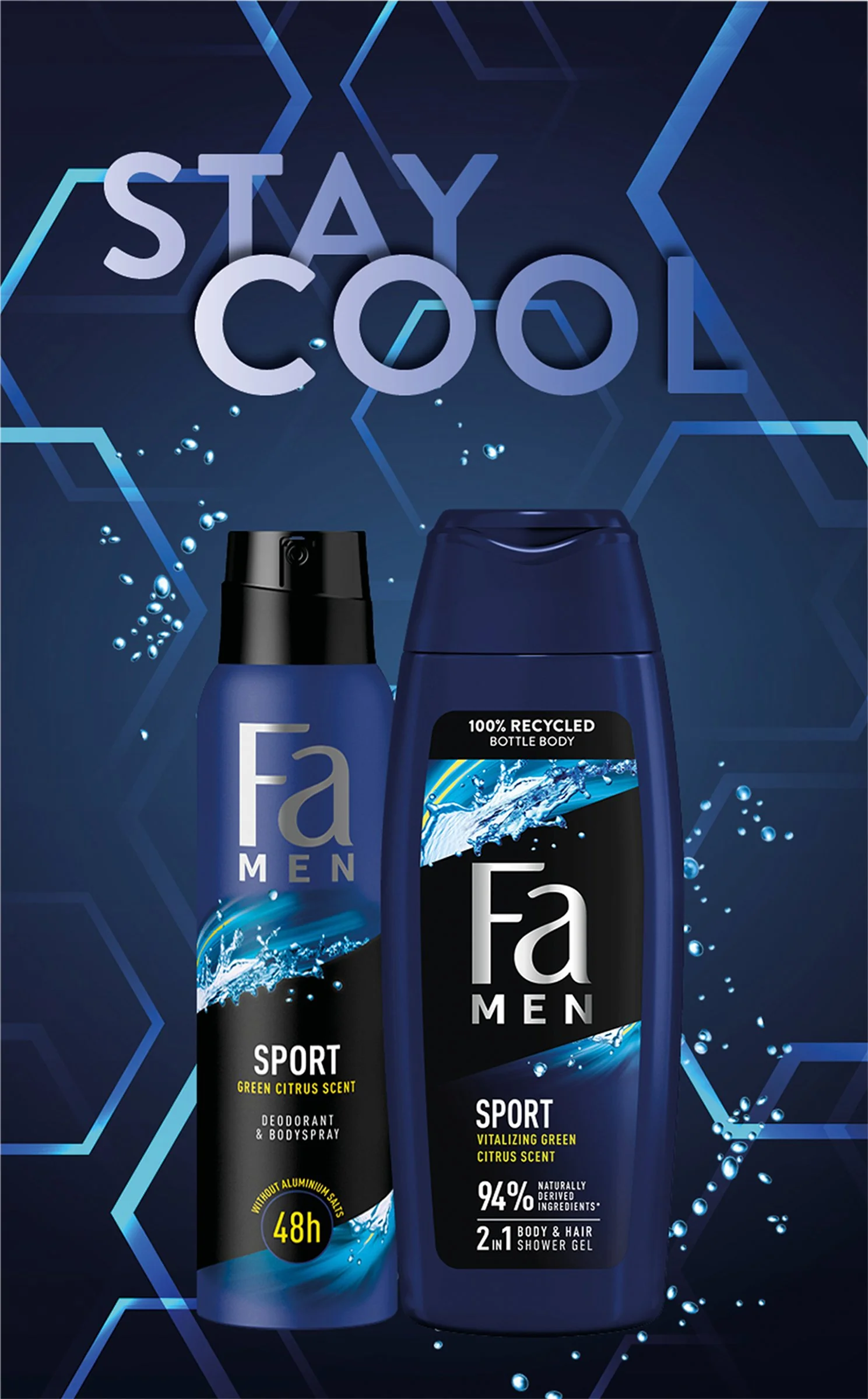 Fa k. MEN Stay cool (sg250ml+ deo150ml) 1×1 ks, darčeková sada