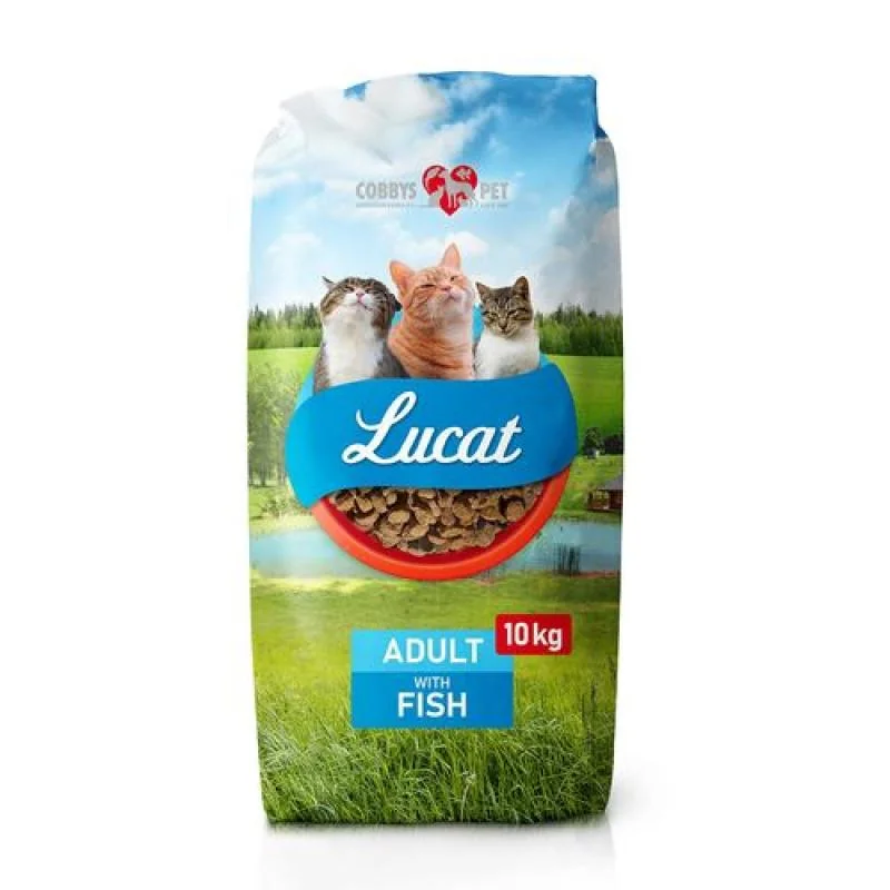 COBBYS PET LUCAT Adult Fish 10kg plnohodnotné krmivo pre mačky s rybou