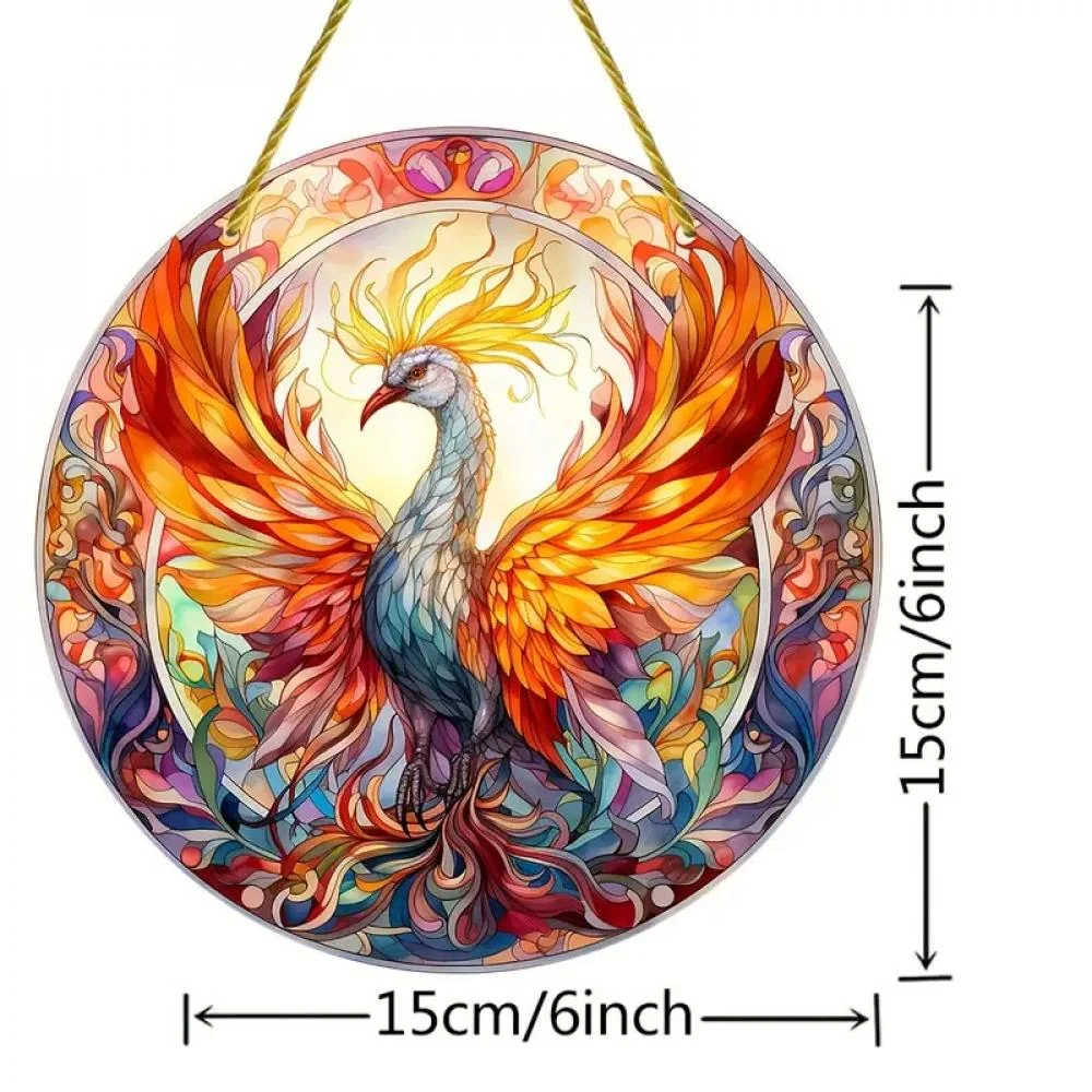 Lapač Slnka s obrazom fénixa XL-30cm x 30cm