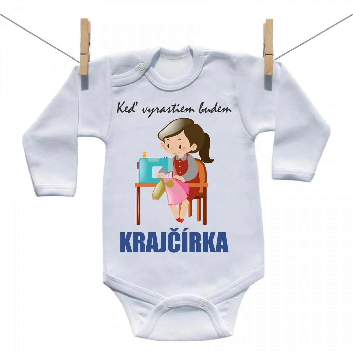 Boodyy Body s dlhým rukávom Keď vyrastiem budem krajčírka Veľkosť: 86