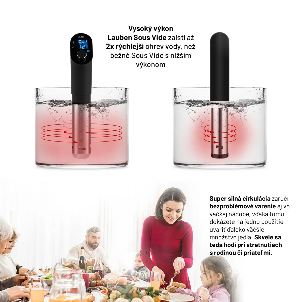 Lauben Sous Vide Stick SV01 1×1 ks, ponorný varič