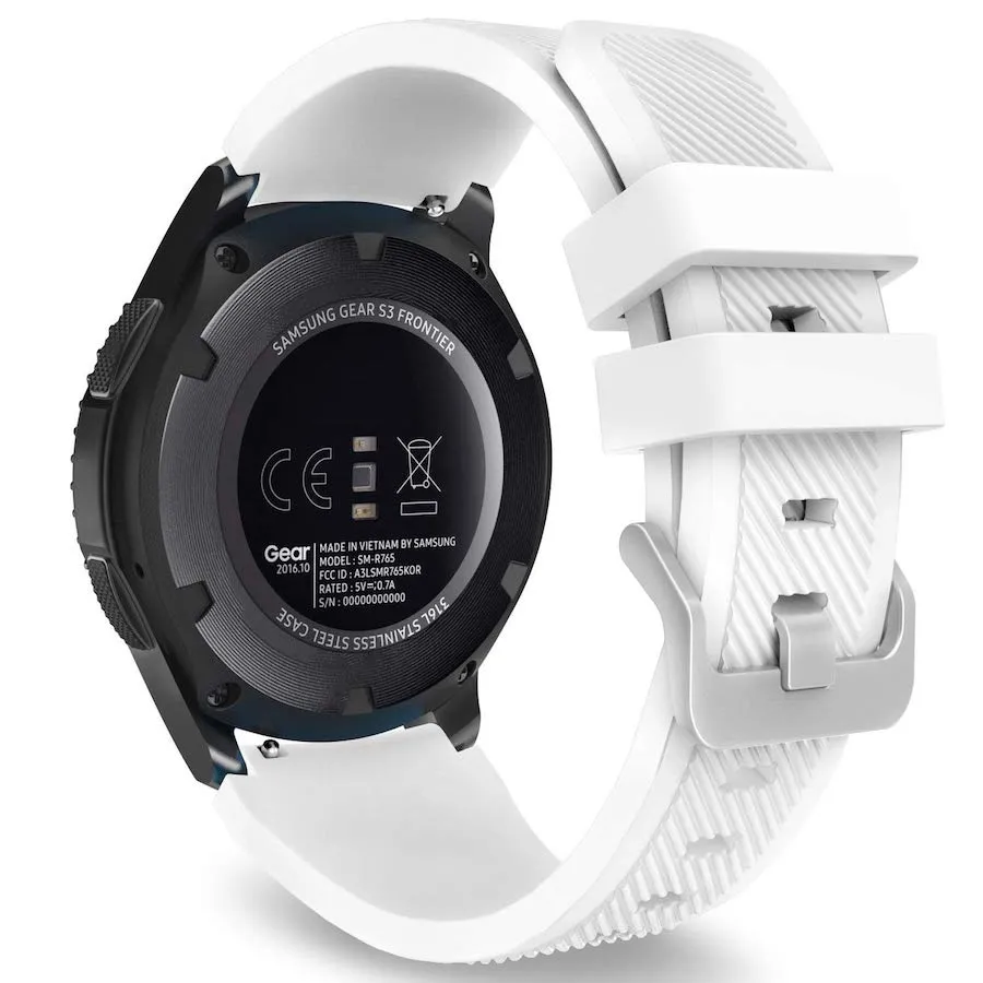 BStrap Silicone Sport remienok na Huawei Watch 3 / 3 Pro white