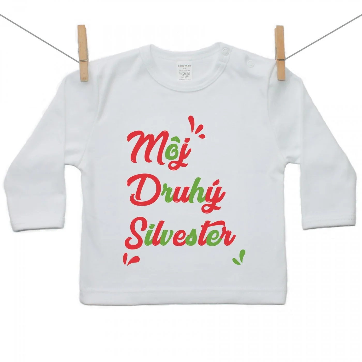 Boodyy Tričko s dlhým rukávom Môj druhý Silvester Veľkosť: 68