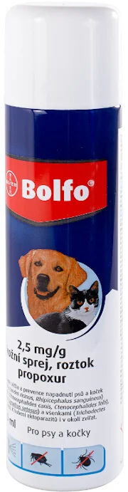 BOLFO KOZNY SPREJ A.U.V. 1×250 ml, sprejové antiparazitikum