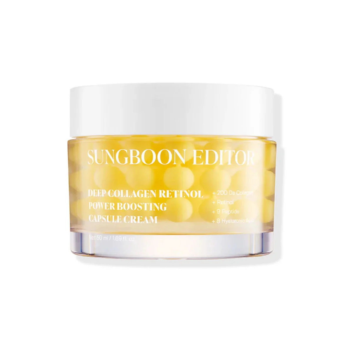 SUNGBOON EDITOR Deep Collagen Retinol Power Boosting Capsule Cream Spevňujúci kapsulový krém s retinolom a kolagénom 50ml