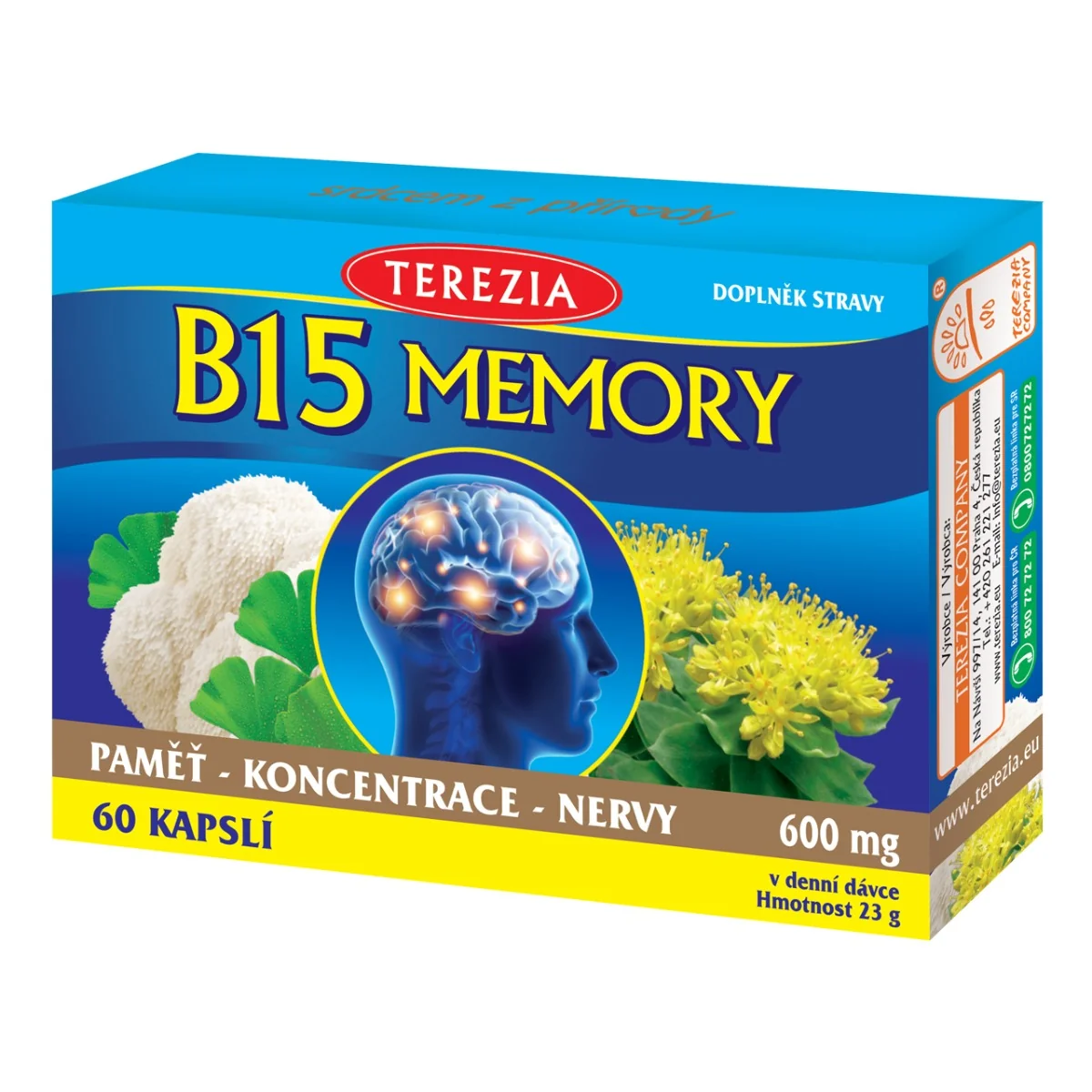 TEREZIA B15 MEMORY 1×60 cps, výživový doplnok
