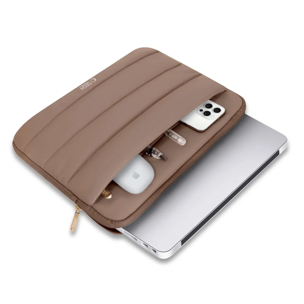 Tech-Protect Fluffy obal na notebook 13-14'', hnedý