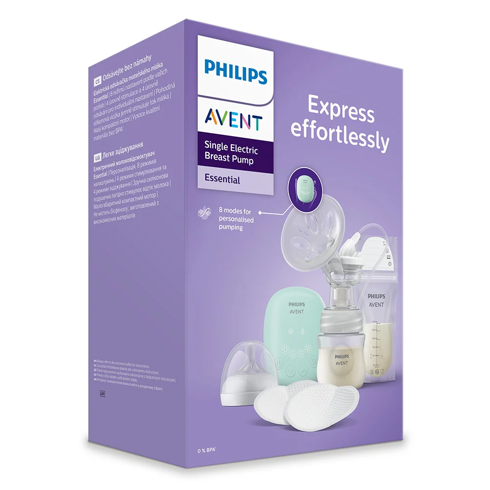 Philips AVENT Odsávačka materského mlieka elektrická sada Essential SCD323/20+Darček 1 set