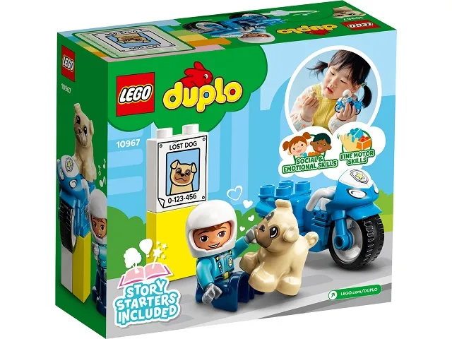 LEGO® DUPLO® 10967 Policajná motorka 1×1 ks, lego stavebnica
