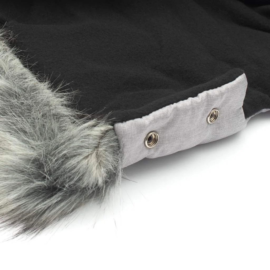 Rukávník na kočiar 2v1 New Baby s kožušinkou grey , 20C44368
