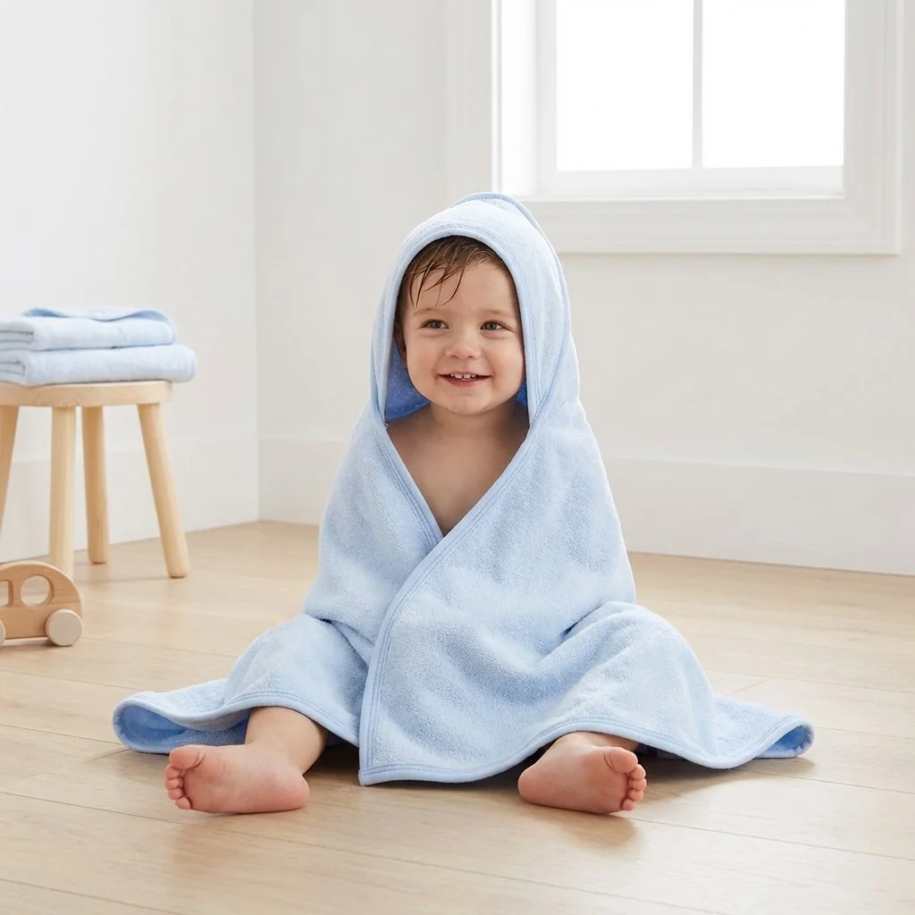 Detská froté osuška s kapucňou New Baby 100x100 cm blue , 20C59305