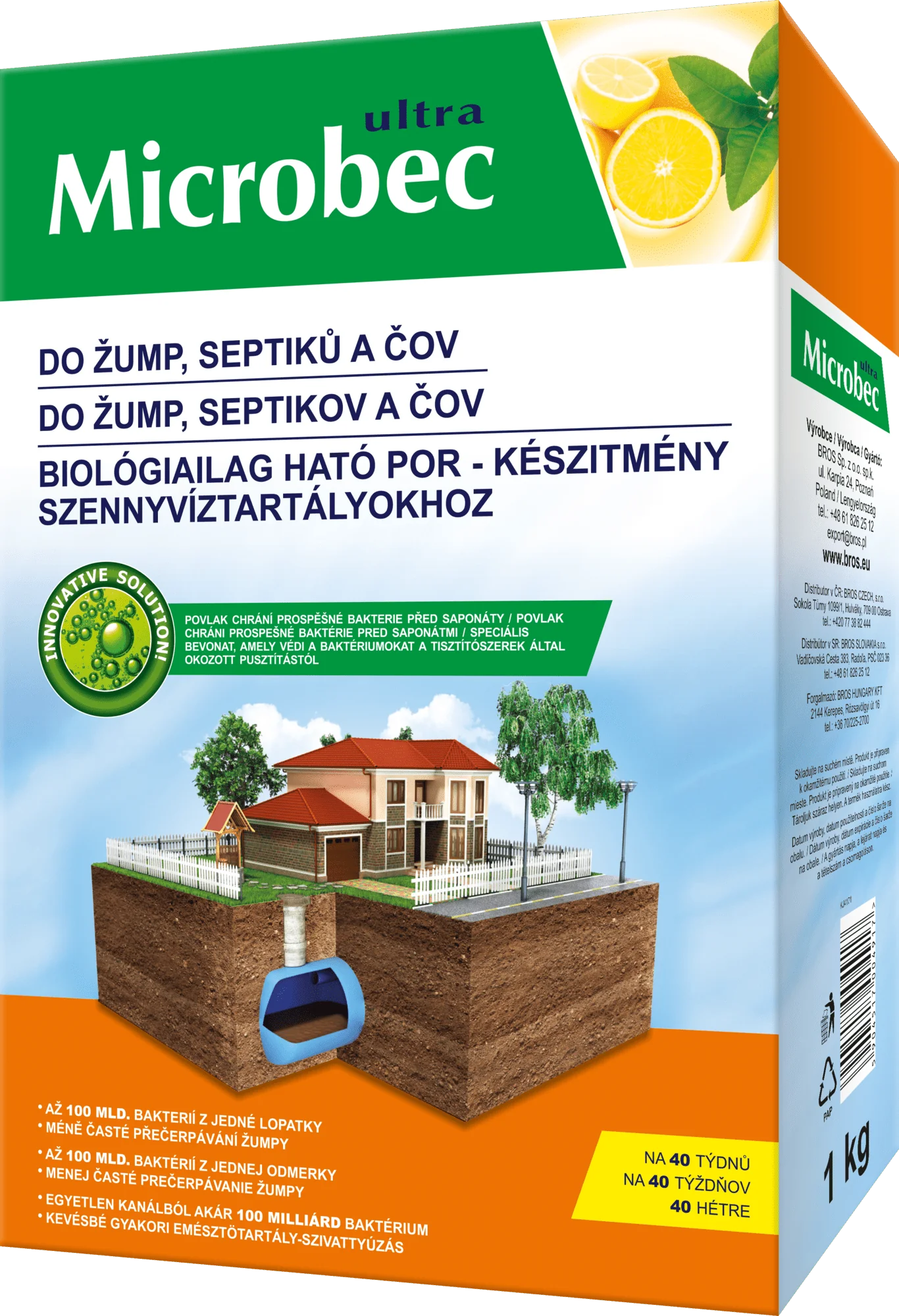 00491 Bros Microbec do žump, septikov a ČOV 1 kg