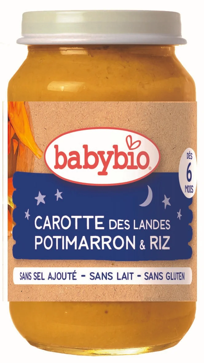BABYBIO bio mrkva tekvica a ryža 1×200 g, zeleninový bio príkrm
