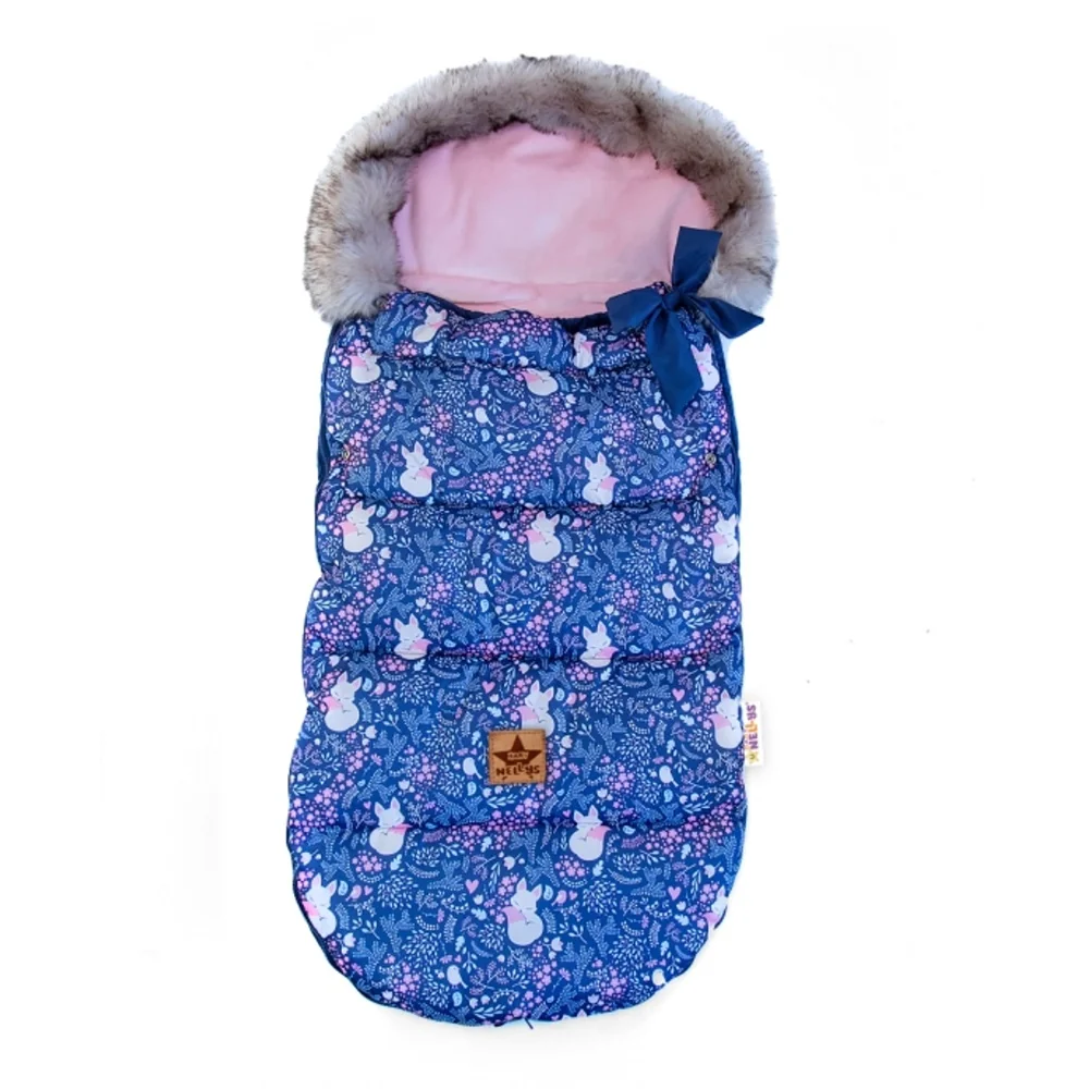 Detský fusak maxi PREMIUM Líška Baby Nellys, granátový, 110x50cm + rukávník zadarmo