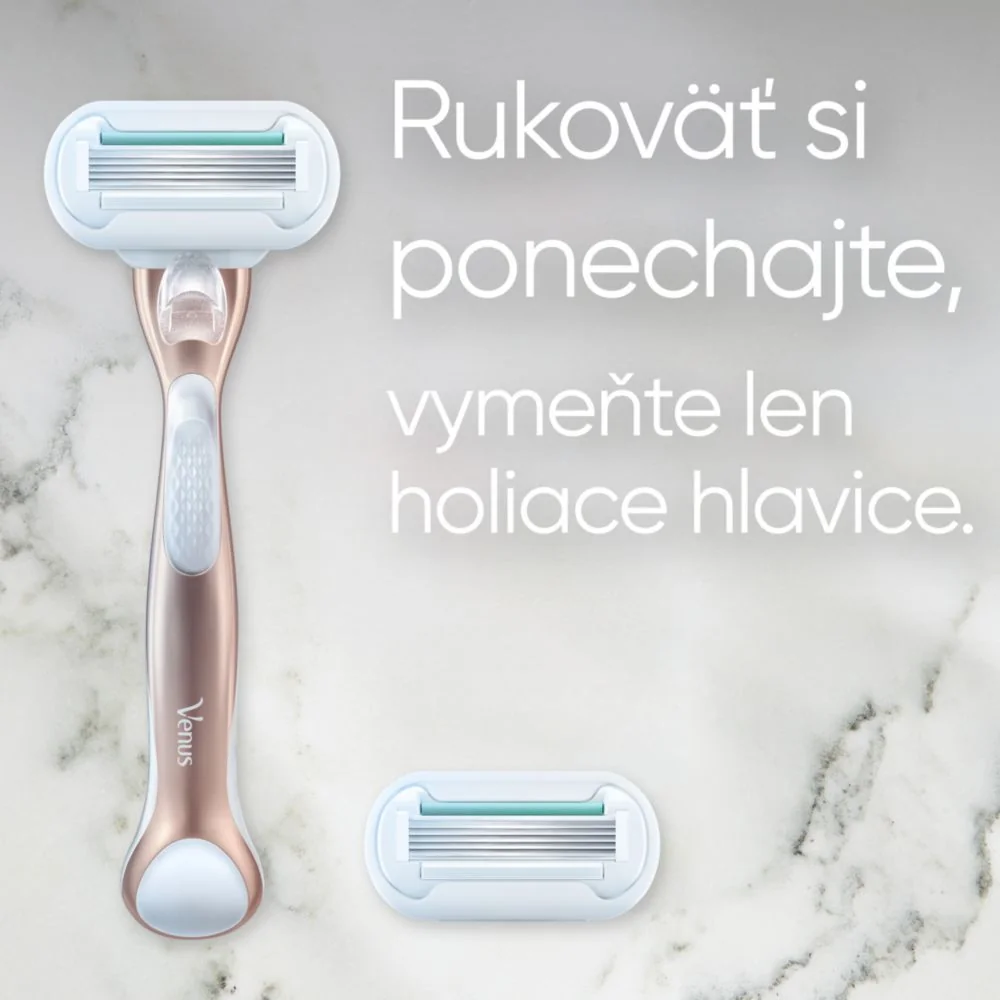 Gillette Venus Rosegold Delux Smooth Sensi Str+1nh 1×1 ks, holiace hlavice