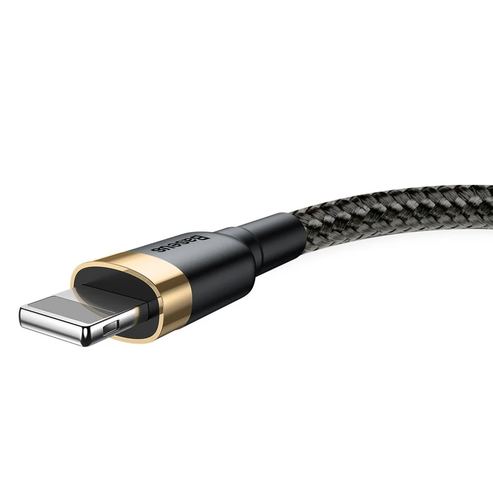 Baseus Cafule kábel USB / Lightning QC3.0 2A 3m, čierny/zlatý