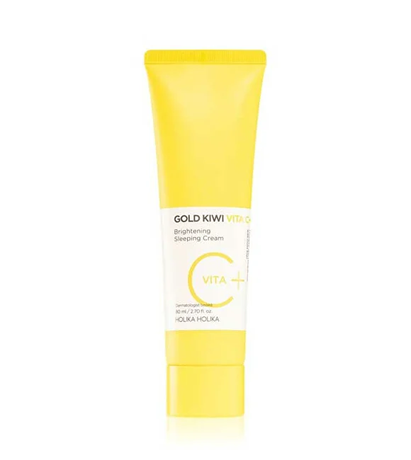 Holika Holika Nočný rozjasňujúci pleťový krém Gold Kiwi Vita C+ 1×80 ml, nočný rozjasňujúci pleťový krém