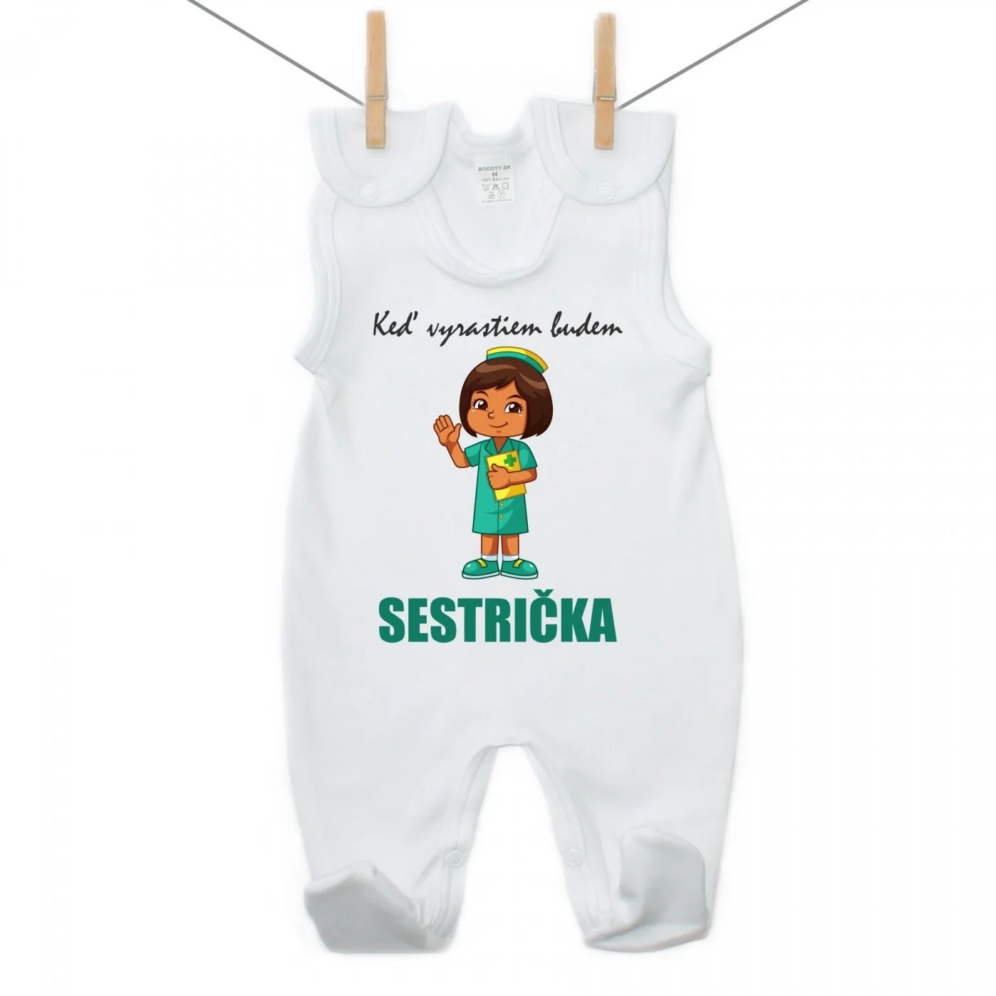 Boodyy Dupačky Keď vyrastiem budem sestrička Veľkosť: 56