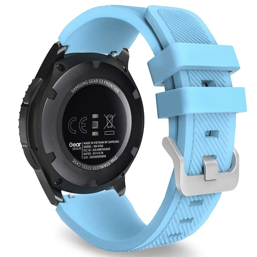BStrap Silicone Sport remienok na Samsung Gear S3 pastel blue