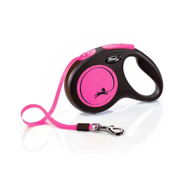 Flexi New Neon M Páska 5m/25kg Ružová 1×1 ks