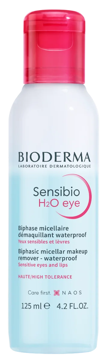 BIODERMA Sensibio H2O eye dvojfázový micelárny odličovač očí a pier 1×125 ml, odličovač očí a pier