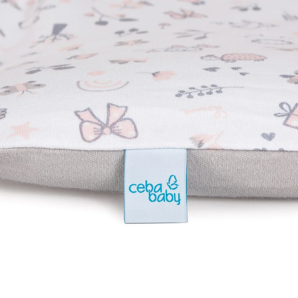 Poťah na prebaľovaciu podložku mäkkú 2 ks Candy Pink, Bird World + Light Grey, Bird World