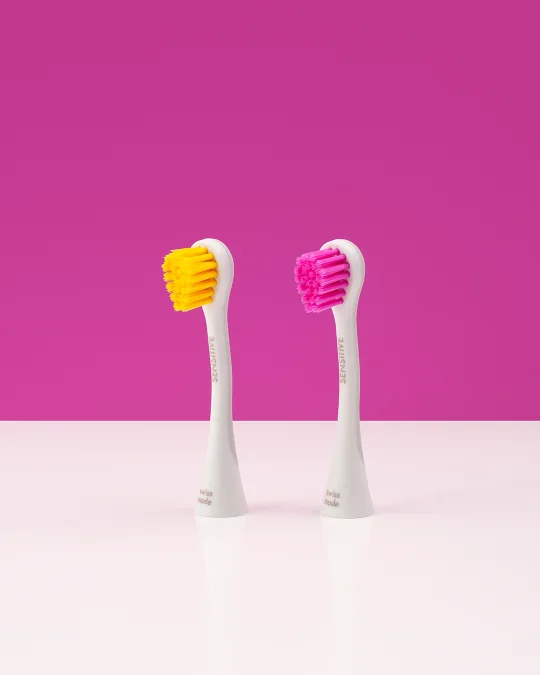 CURAPROX Hydrosonická náhradná hlavica PRO sensitive - žltá/ružová 2 ks