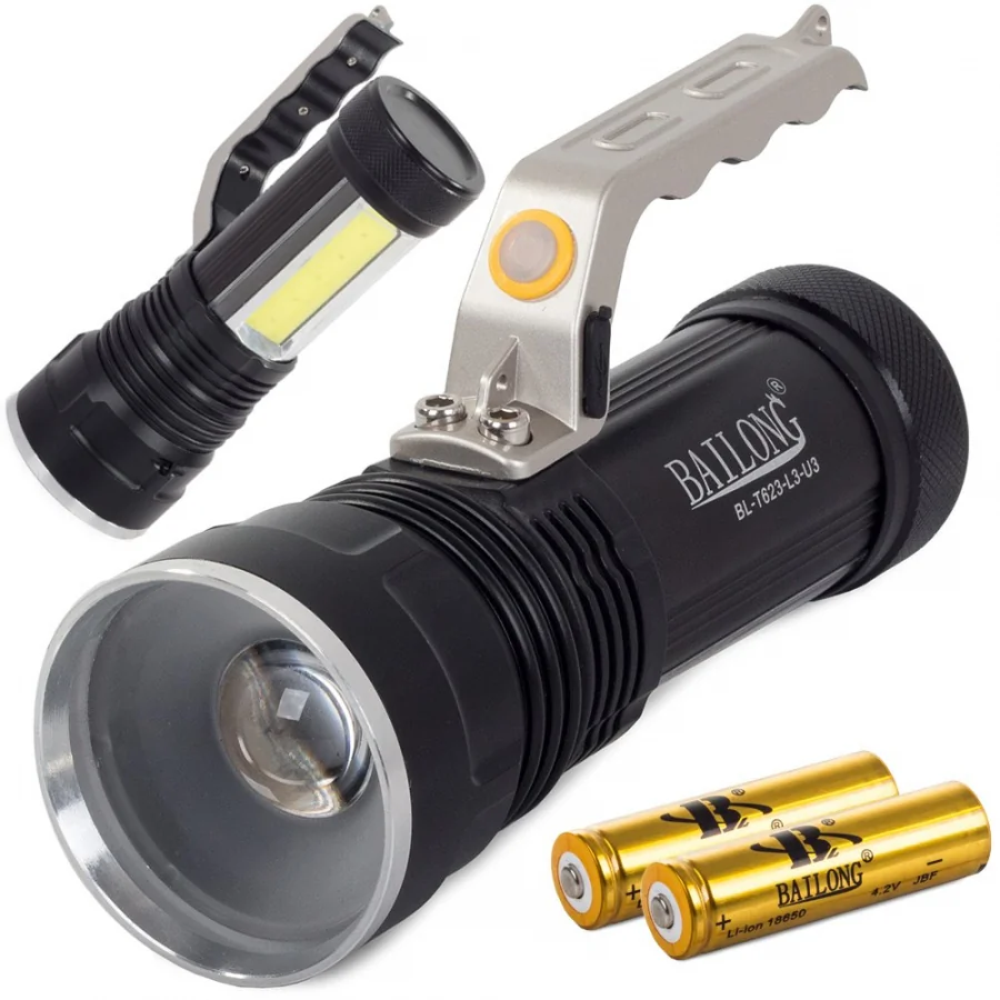 Taktická nabíjateľná baterka Bailong CREE LED XM-L3 T623