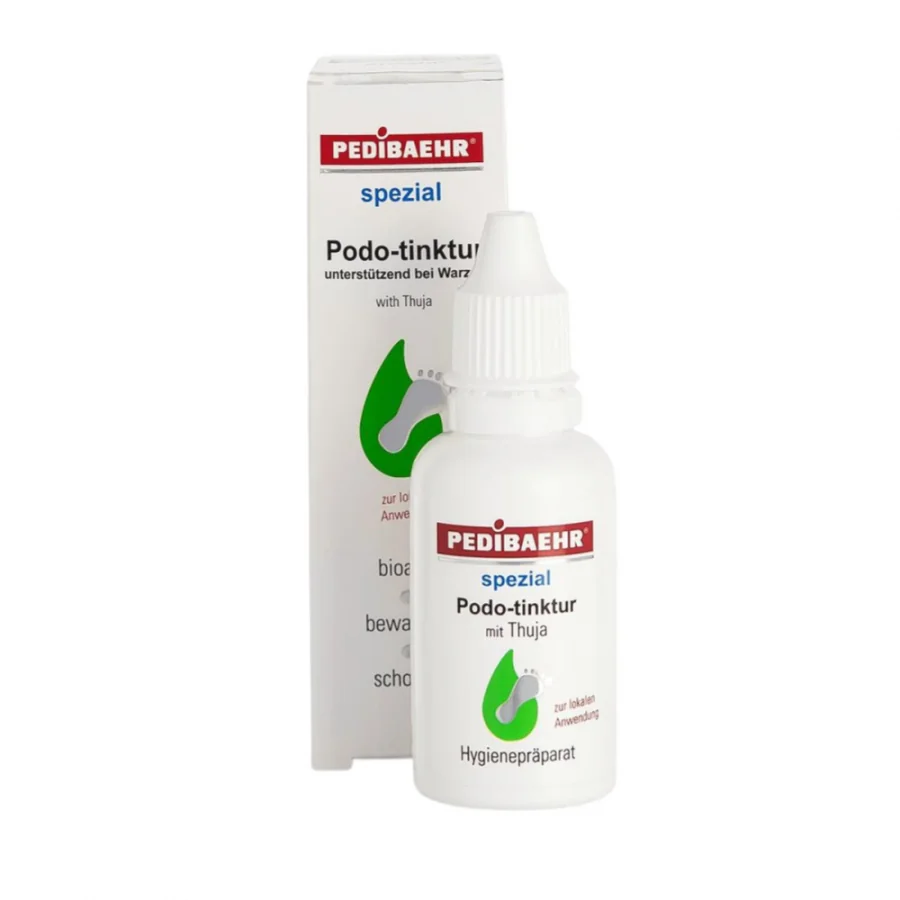 Tinktúra na ošetrenie bradavíc s tujou Pedibaehr Podo-tinktur, 30 ml
