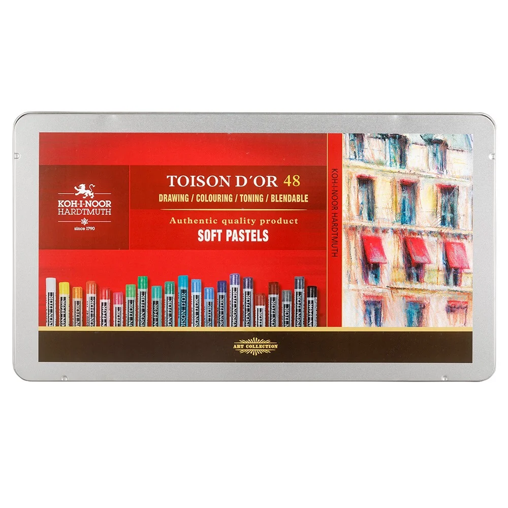 Suchý pastel TOISON D´OR 8536/48 v plechu 48 kusov v balení