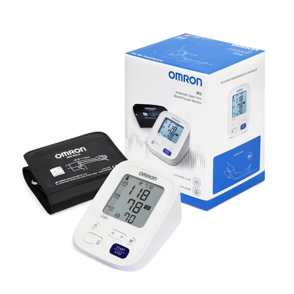 Tlakomer OMRON M3 "Poškodený obal" 1x1 set, tlakomer na rameno s predĺženou manžetou 1 ks + sieťový adaptér 1 ks, produkt s poškodeným obalom