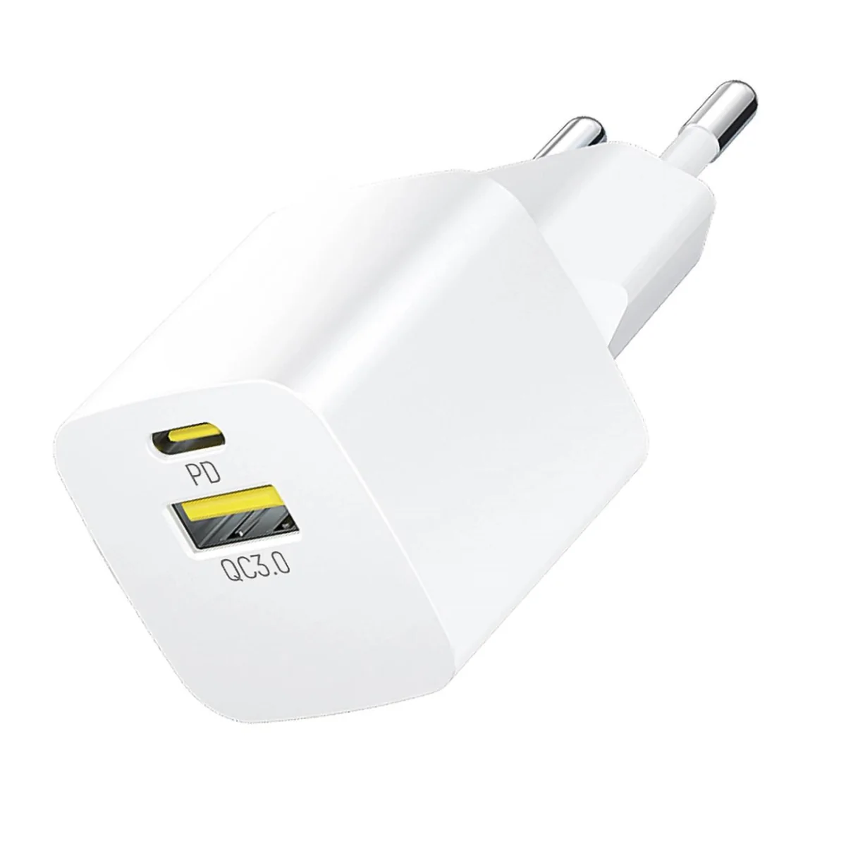 MG WWCEAC GaN sieťová nabíjačka USB / USB-C 33W, biela
