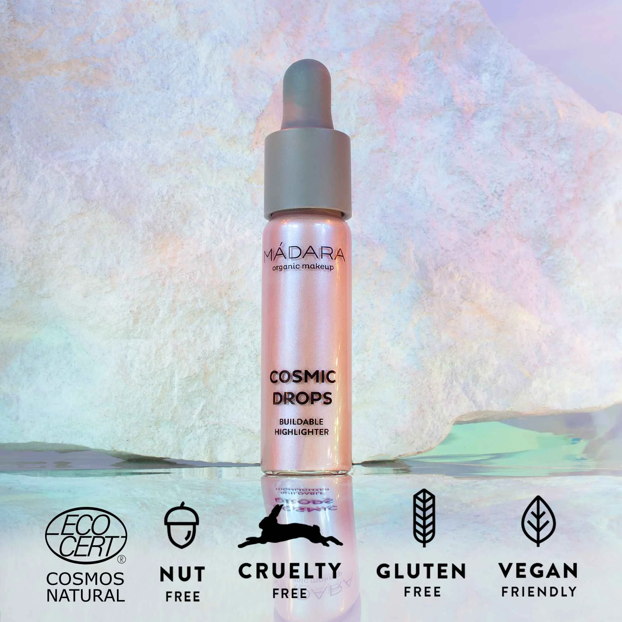 MÁDARA COSMIC DROPS Rozjasňovač Aurora Borealis 1×13,5 ml, luxusný rozjasňovač