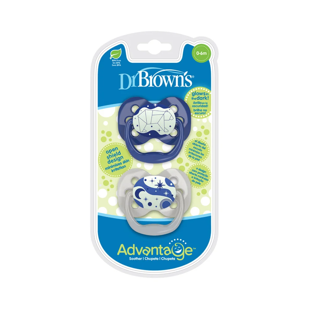 Dr. Brown’s Advantage svietiaci cumlík 2 ks 0–6 M